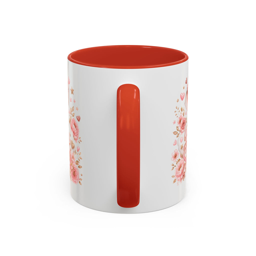 Baby Shower Coffee Mug – Cute Pink Elephant Floral 11/15oz Accent Mug