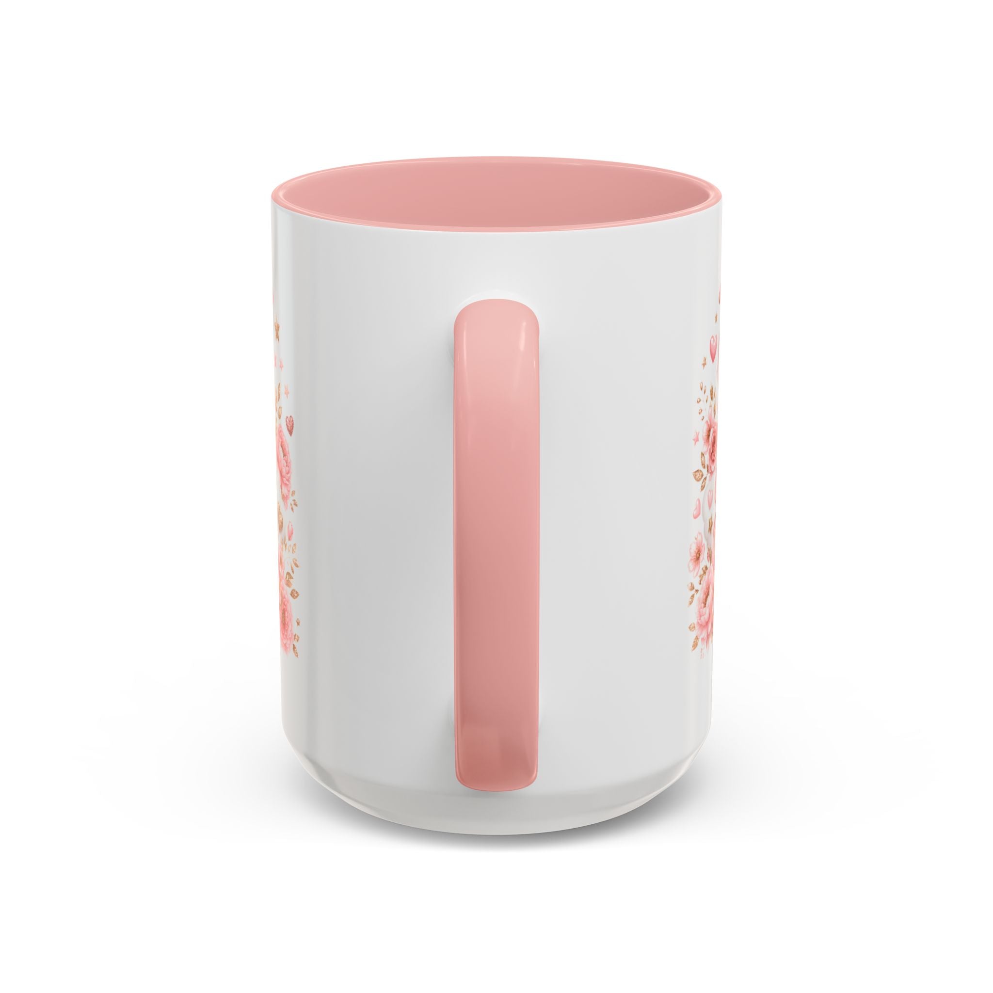Baby Shower Coffee Mug – Cute Pink Elephant Floral 11/15oz Accent Mug