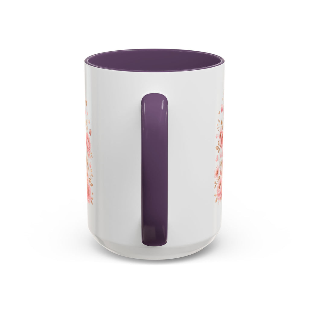 Baby Shower Coffee Mug – Cute Pink Elephant Floral 11/15oz Accent Mug