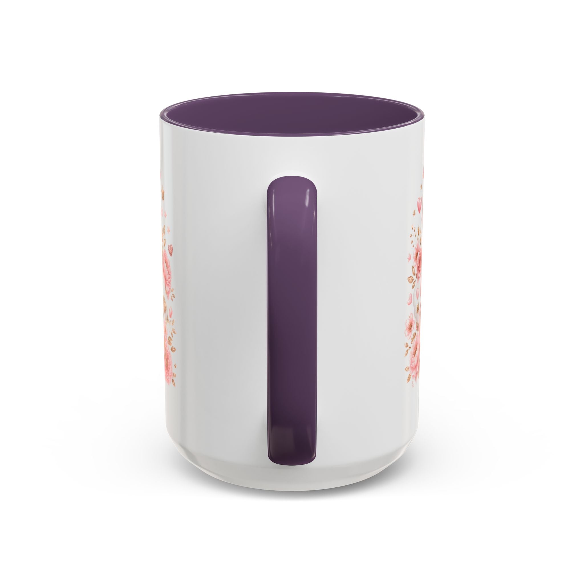 Baby Shower Coffee Mug – Cute Pink Elephant Floral 11/15oz Accent Mug